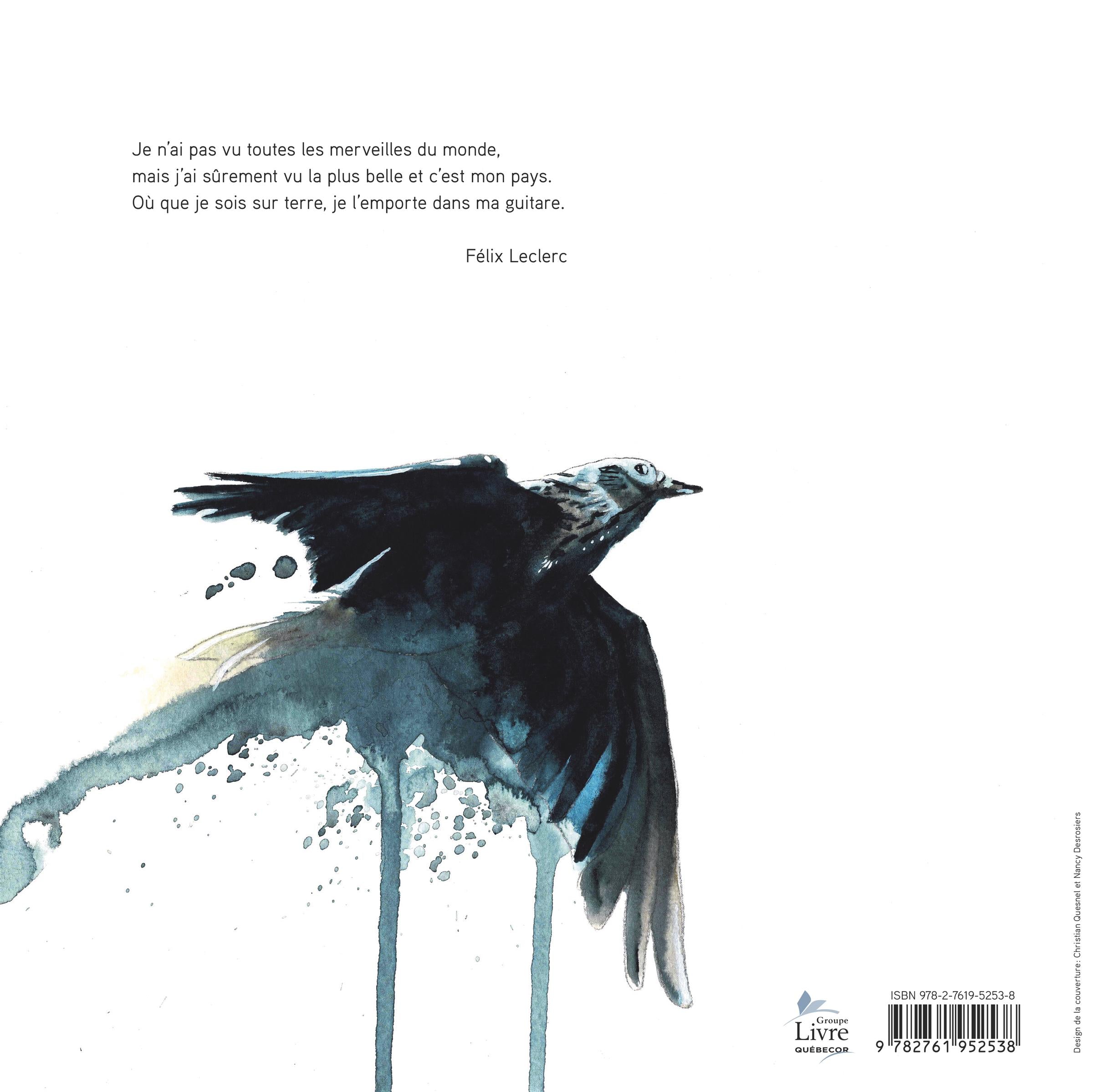 Couverture du livre de Félix Leclerc : l'alouette en liberté - papier format