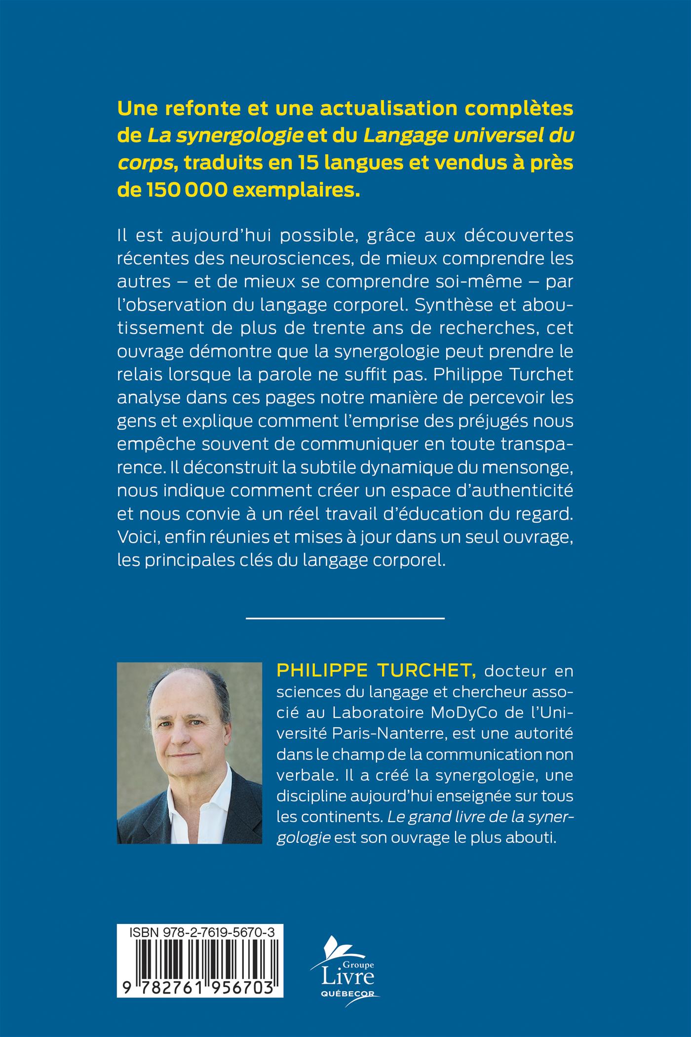 Couverture du livre de Le grand livre de la synergologie - papier format